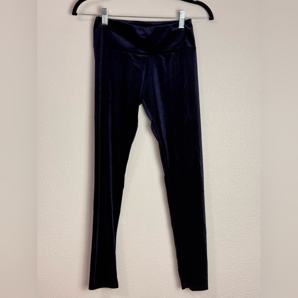 JUDE CONNALLY BLUE VELVET LEGGINGS XS #100